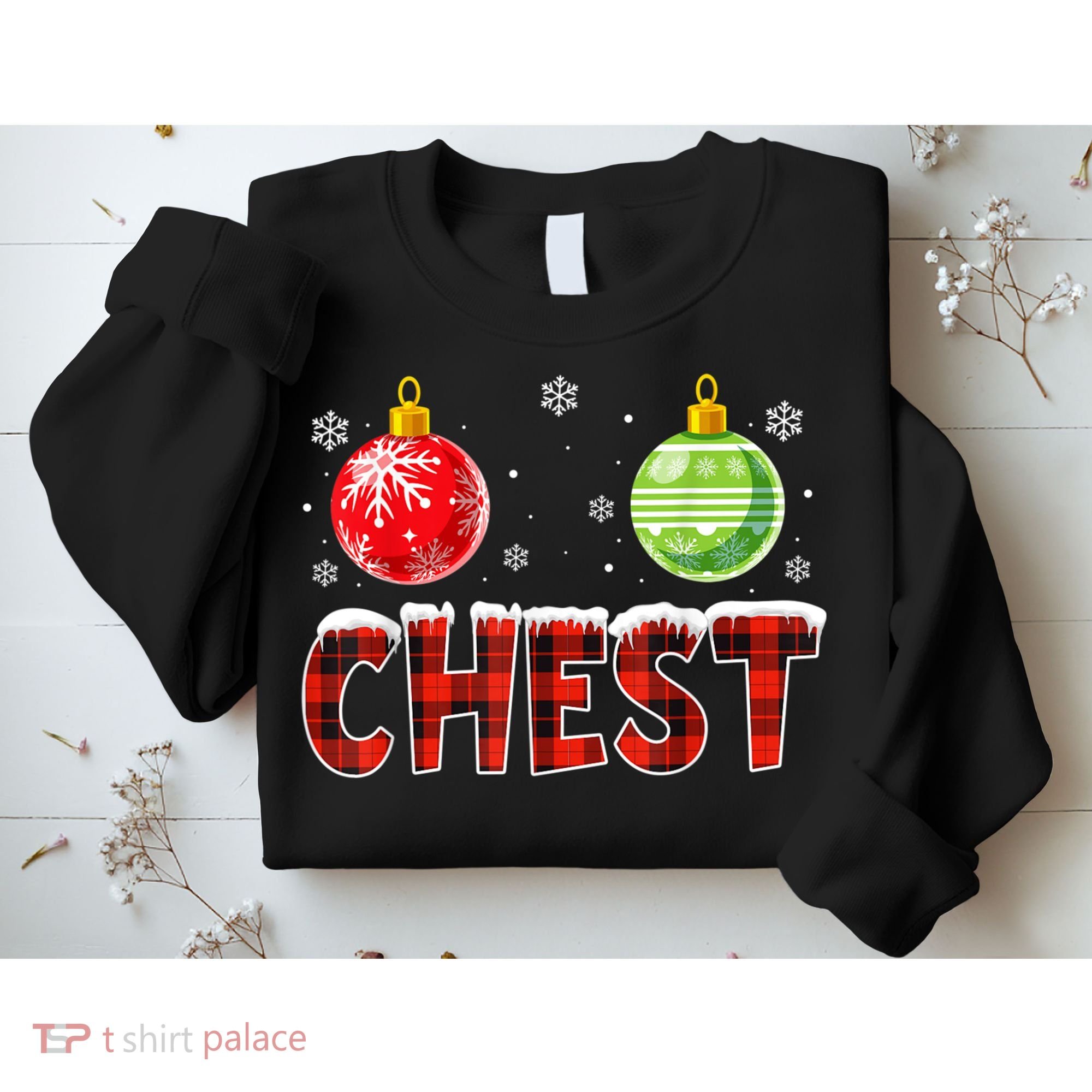 Chest Nuts Matching Chestnuts Funny Christmas Couples Chest Sweatshirt