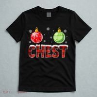 Chest Nuts Matching Chestnuts Funny Christmas Couples Chest T-Shirt thumb 5