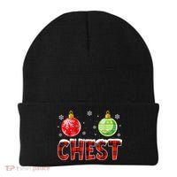 Chest Nuts Matching Chestnuts Funny Christmas Couples Chest Beanie thumb 0