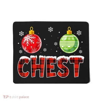 Chest Nuts Matching Chestnuts Funny Christmas Couples Chest Mousepad