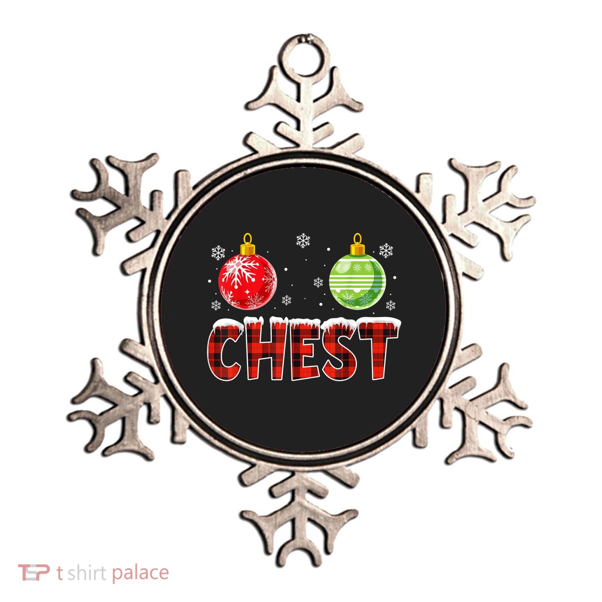 Chest Nuts Matching Chestnuts Funny Christmas Couples Chest Ornament