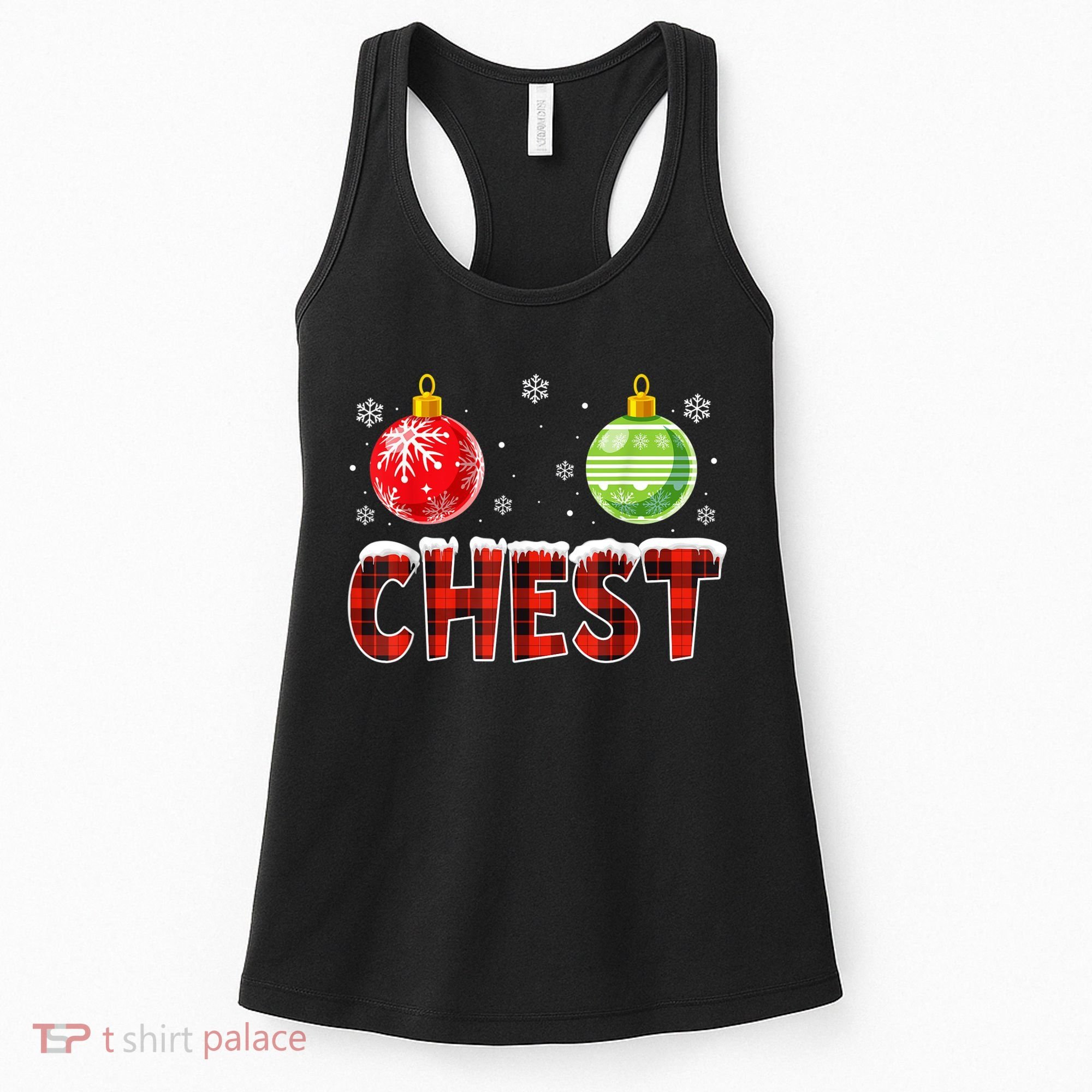 Chest Nuts Matching Chestnuts Funny Christmas Couples Chest Women's Tank Top