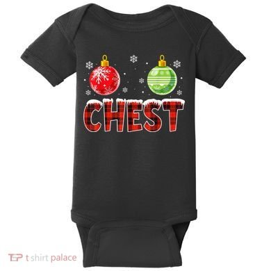 Chest Nuts Matching Chestnuts Funny Christmas Couples Chest Baby Bodysuit