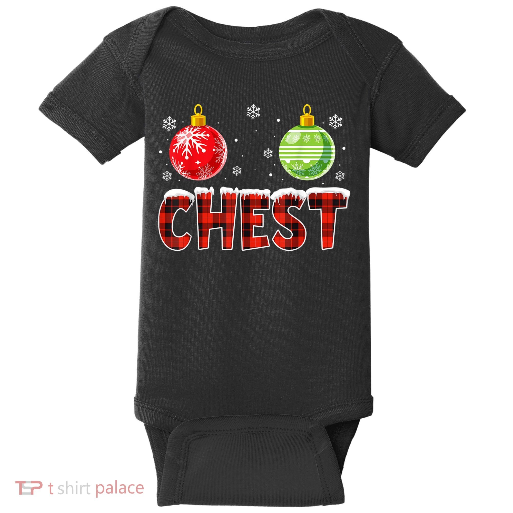 Chest Nuts Matching Chestnuts Funny Christmas Couples Chest Baby Bodysuit