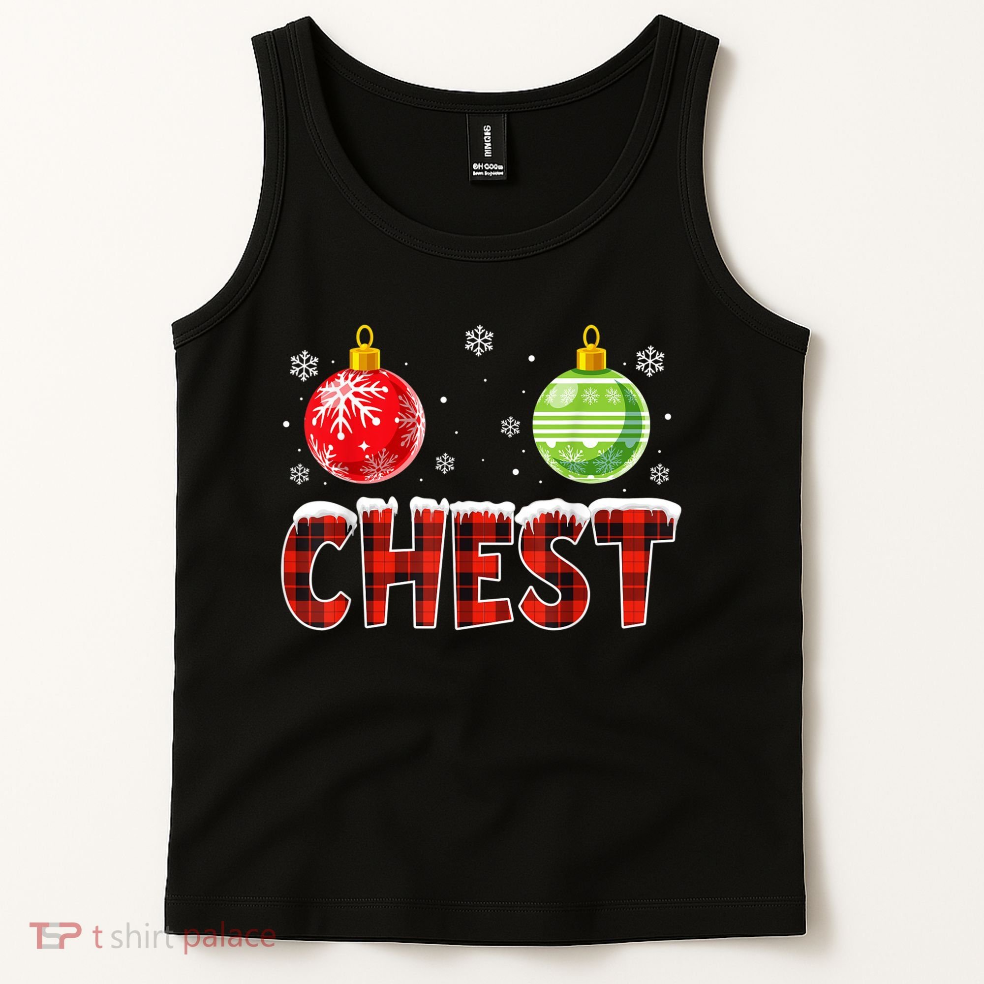 Chest Nuts Matching Chestnuts Funny Christmas Couples Chest Tank Top