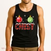 Chest Nuts Matching Chestnuts Funny Christmas Couples Chest Tank Top thumb 3