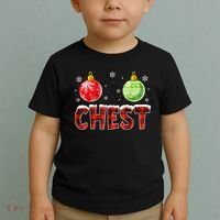 Chest Nuts Matching Chestnuts Funny Christmas Couples Chest Toddler T-Shirt thumb 2