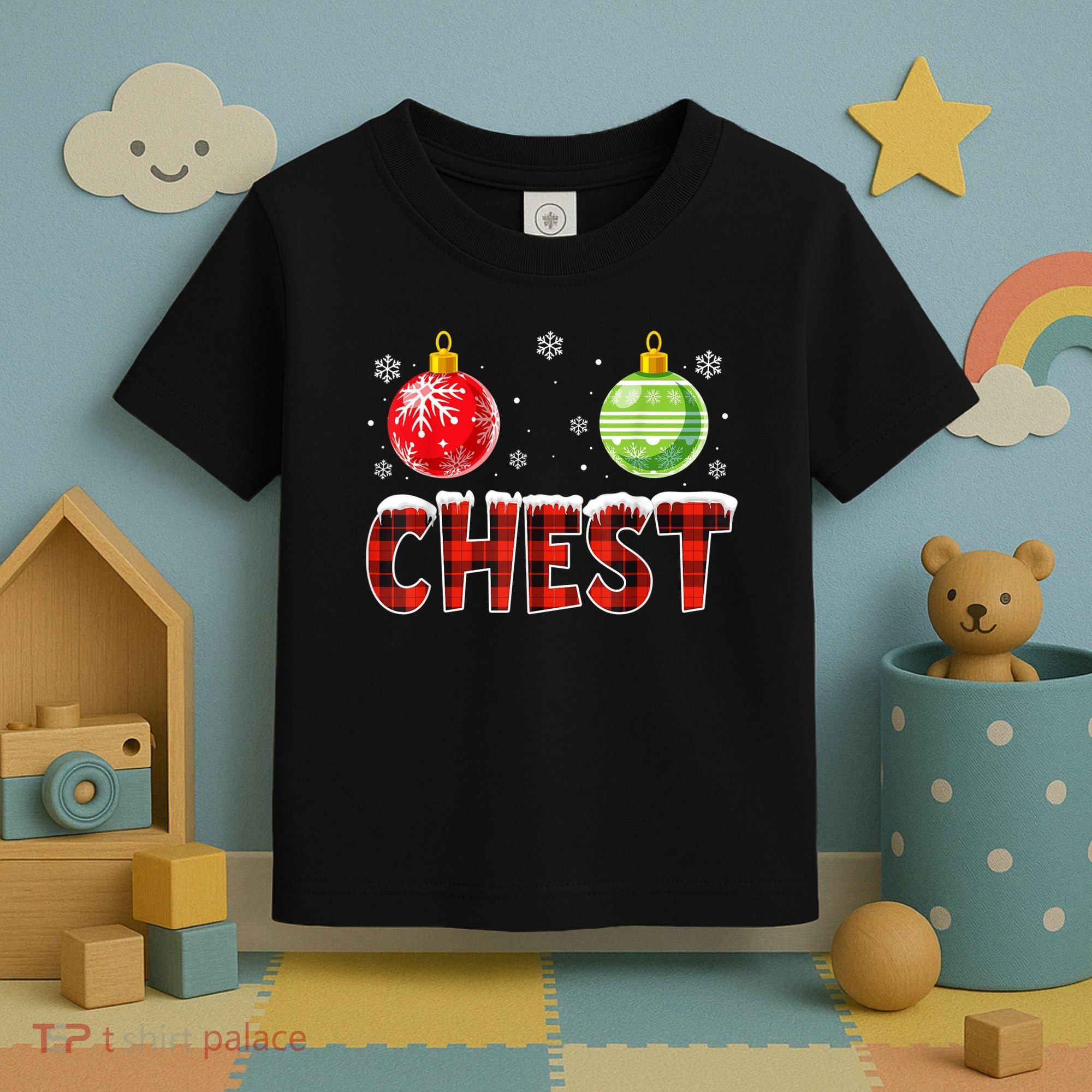 Chest Nuts Matching Chestnuts Funny Christmas Couples Chest Toddler T-Shirt