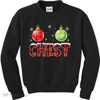 Chest Nuts Matching Chestnuts Funny Christmas Couples Chest Kids Sweatshirt thumb 0