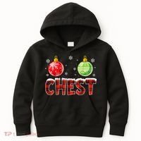 Chest Nuts Matching Chestnuts Funny Christmas Couples Chest Kids Hoodie thumb 0