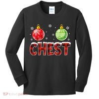 Chest Nuts Matching Chestnuts Funny Christmas Couples Chest Kids Long Sleeve Shirt thumb 0