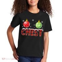 Chest Nuts Matching Chestnuts Funny Christmas Couples Chest Kids T-Shirt thumb 2