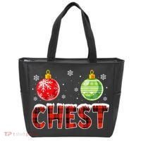 Chest Nuts Matching Chestnuts Funny Christmas Couples Chest Tote Bag thumb 0