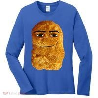 Chicken Nugget Meme Women's Long Sleeve Shirt thumb 0
