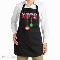 Chest Nuts Matching Christmas Pajamas For Couples Adults Apron thumb 2
