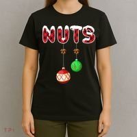 Chest Nuts Matching Christmas Pajamas For Couples Adults T-Shirt thumb 4