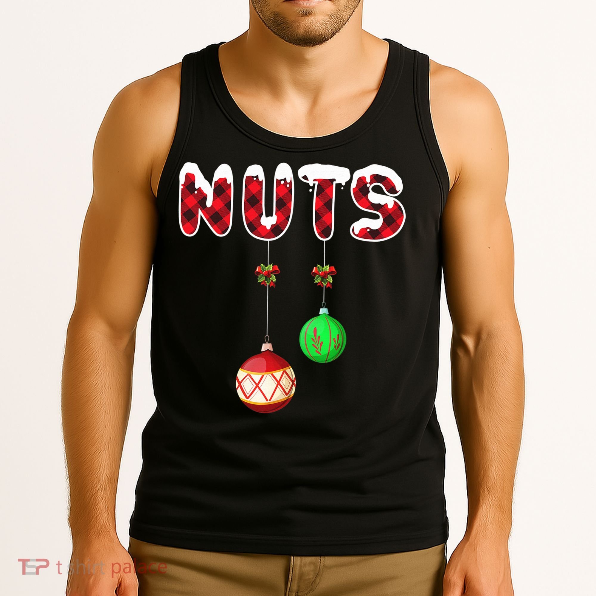 Chest Nuts Matching Christmas Pajamas For Couples Adults Tank Top