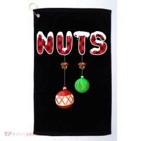 Chest Nuts Matching Christmas Pajamas For Couples Adults Golf Towel thumb 0