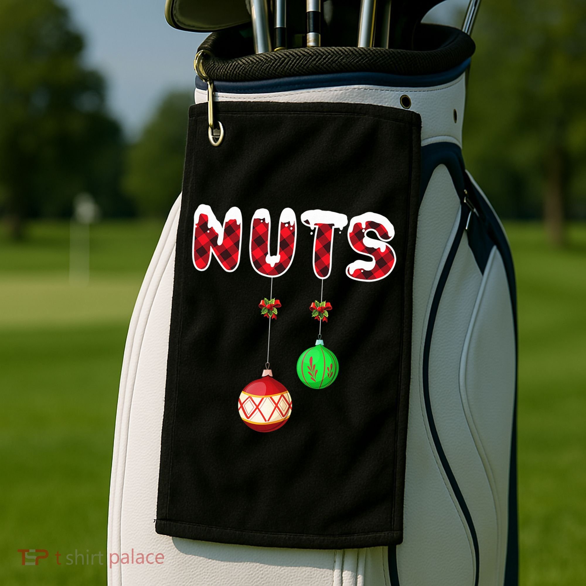 Chest Nuts Matching Christmas Pajamas For Couples Adults Golf Towel