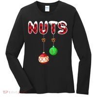 Chest Nuts Matching Christmas Pajamas For Couples Adults Women's Long Sleeve Shirt thumb 0