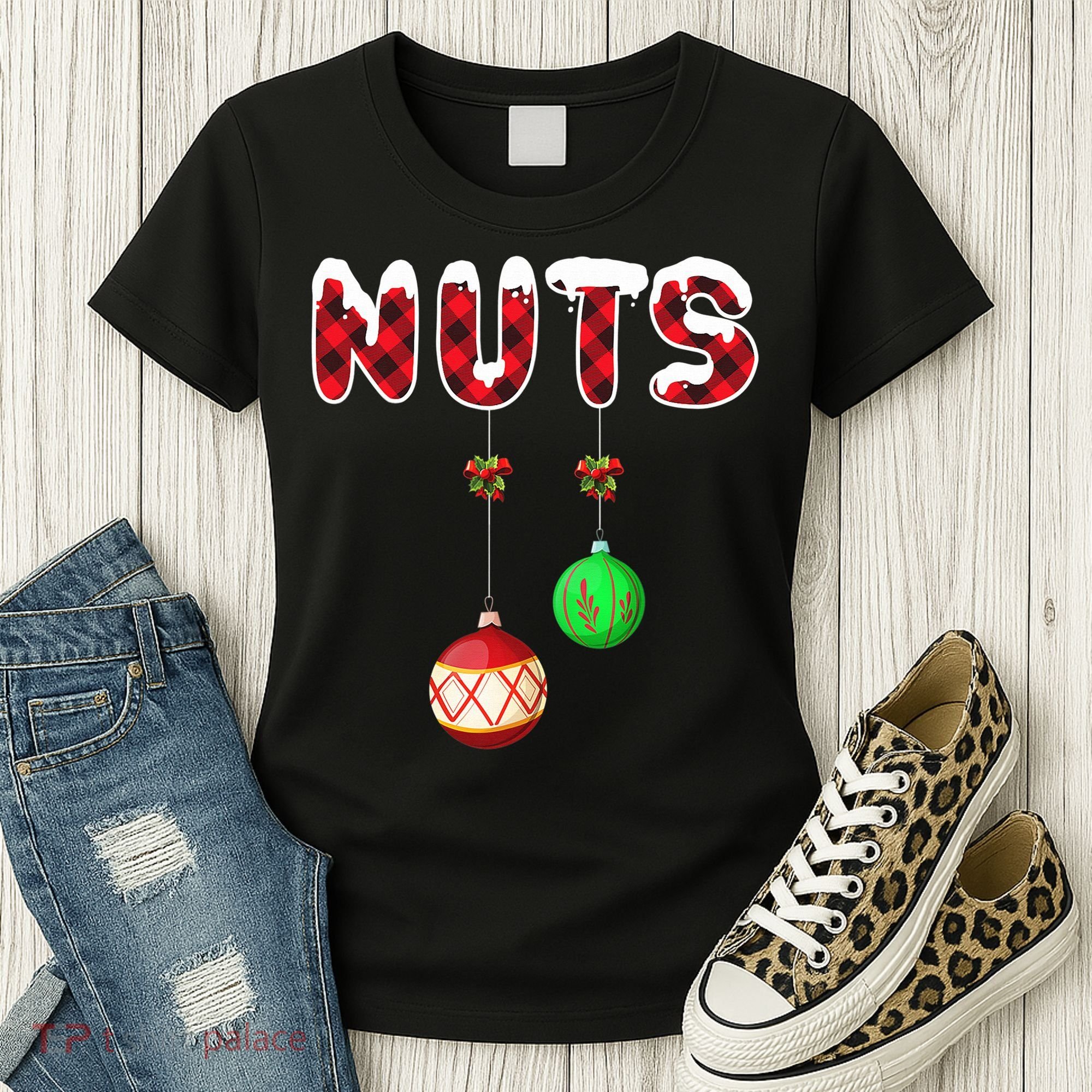 Chest Nuts Matching Christmas Pajamas For Couples Adults Women's T-Shirt