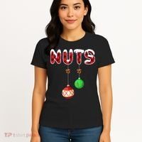 Chest Nuts Matching Christmas Pajamas For Couples Adults Women's T-Shirt thumb 4