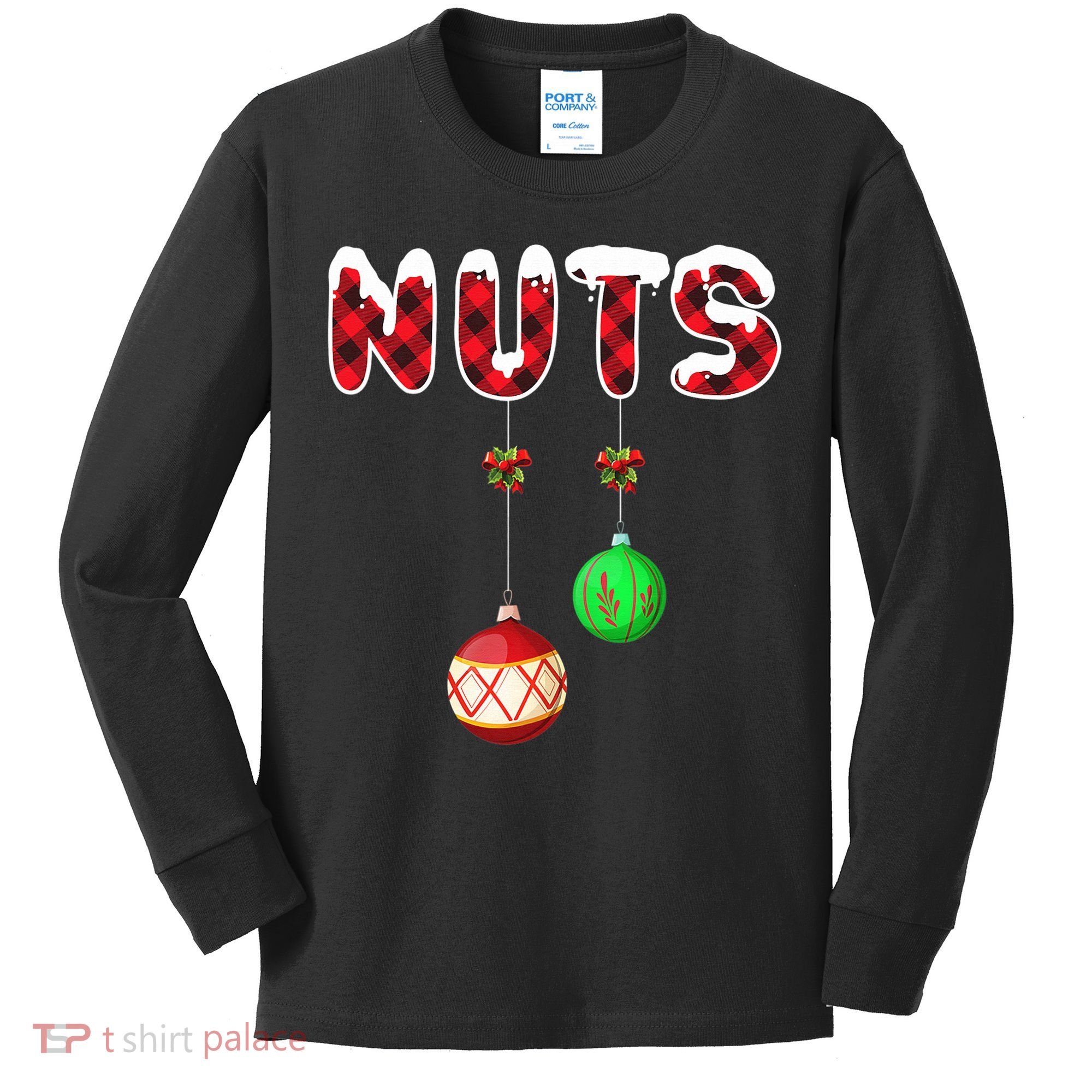 Chest Nuts Matching Christmas Pajamas For Couples Adults Kids Long Sleeve Shirt