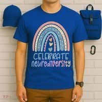 Celebrate Neurodiversity Mental Health Autism Awareness Cute Gift T-Shirt thumb 6