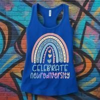 Celebrate Neurodiversity Mental Health Autism Awareness Cute Gift Women's Tank Top thumb 3