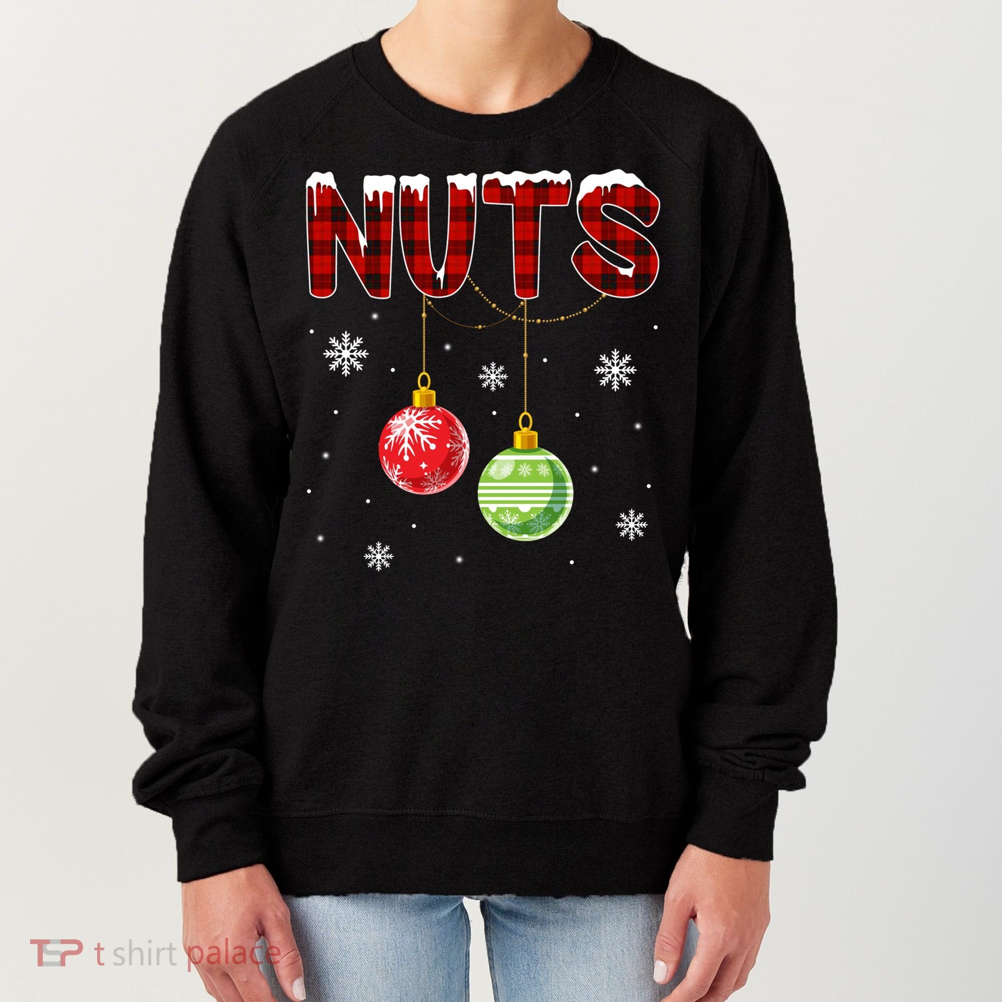 Chest Nuts Matching Chestnuts Funny Christmas Couples Nuts Gift Women's Sweatshirt