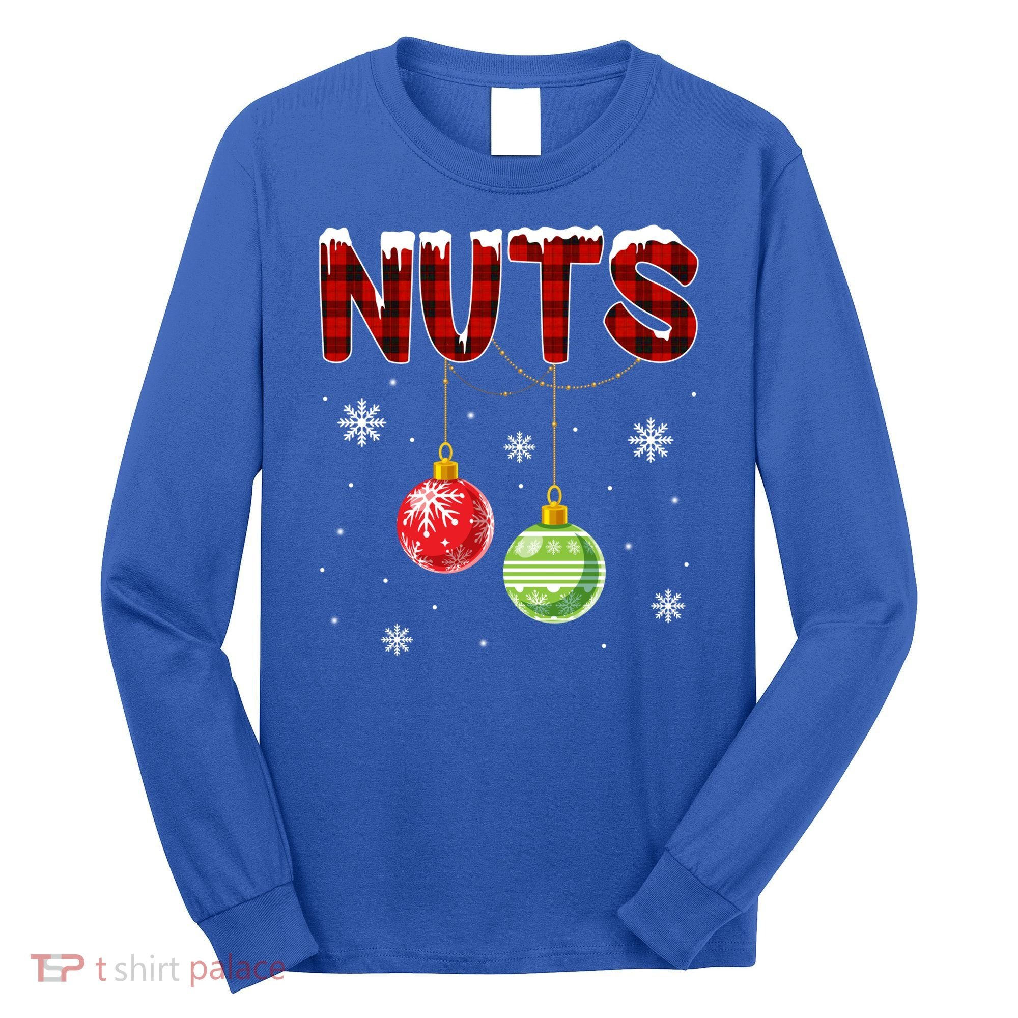 Chest Nuts Matching Chestnuts Funny Christmas Couples Nuts Gift Long Sleeve Shirt