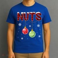 Chest Nuts Matching Chestnuts Funny Christmas Couples Nuts Gift T-Shirt thumb 3