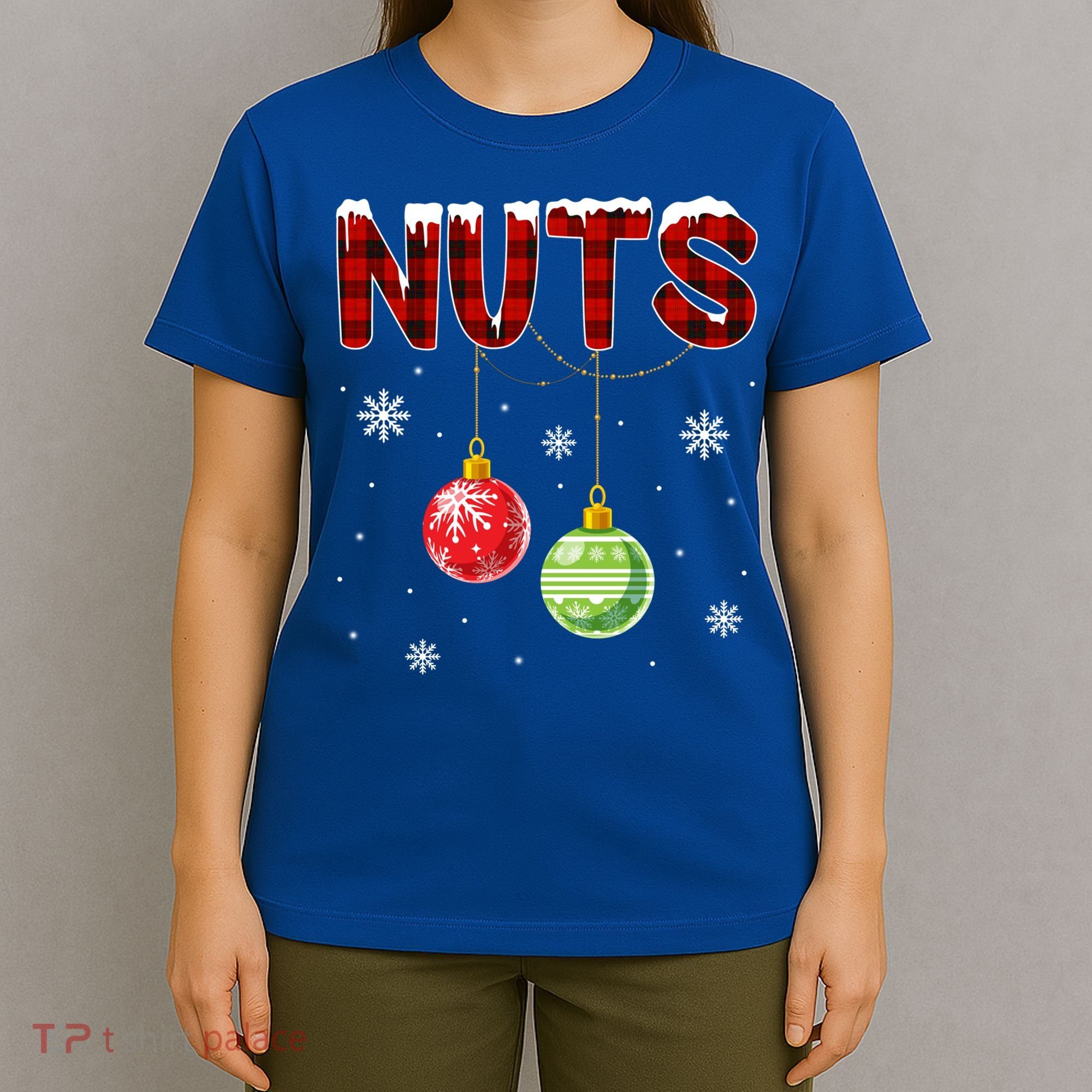 Chest Nuts Matching Chestnuts Funny Christmas Couples Nuts Gift T-Shirt