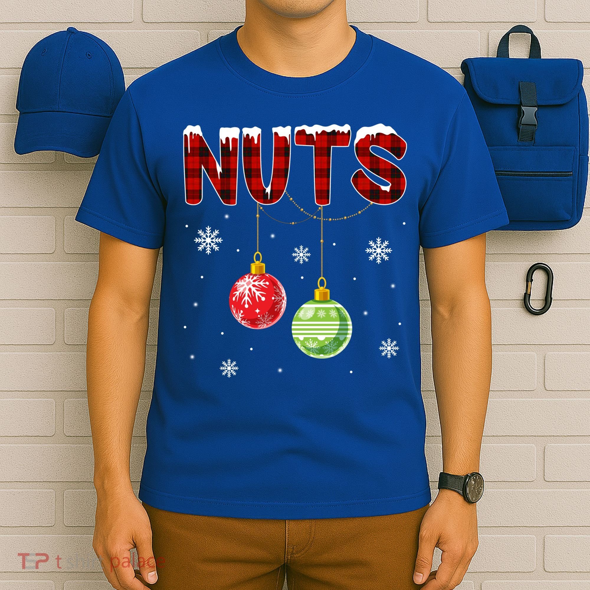 Chest Nuts Matching Chestnuts Funny Christmas Couples Nuts Gift T-Shirt