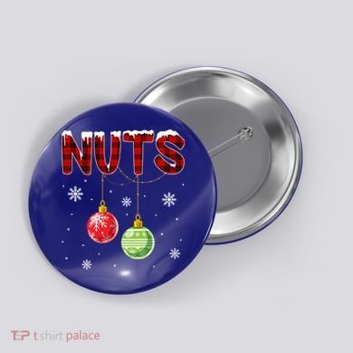 Chest Nuts Matching Chestnuts Funny Christmas Couples Nuts Gift Button