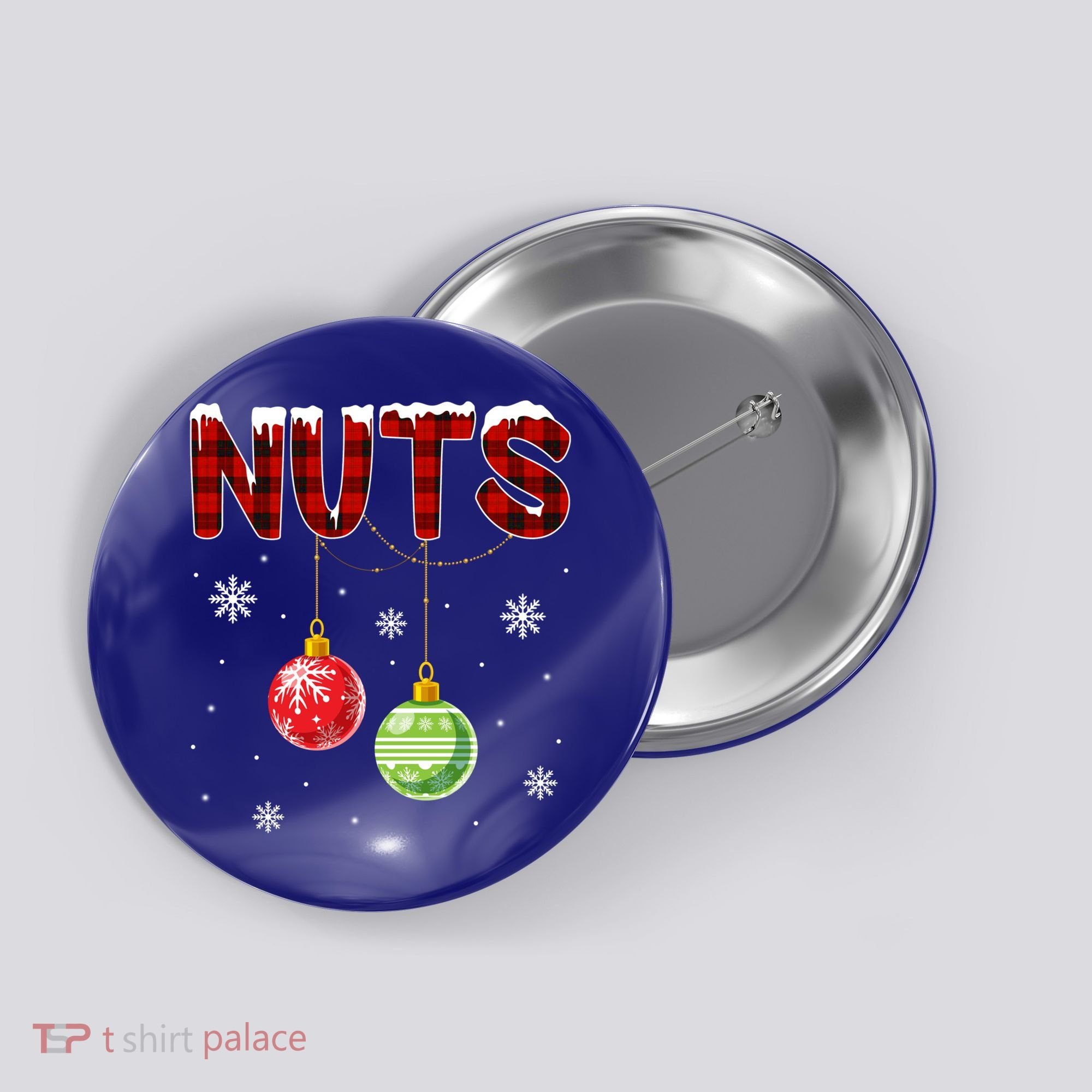 Chest Nuts Matching Chestnuts Funny Christmas Couples Nuts Gift Button