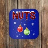 Chest Nuts Matching Chestnuts Funny Christmas Couples Nuts Gift Coaster thumb 0