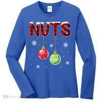 Chest Nuts Matching Chestnuts Funny Christmas Couples Nuts Gift Women's Long Sleeve Shirt thumb 0
