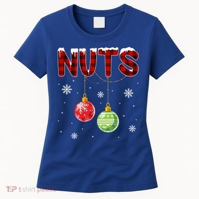 Chest Nuts Matching Chestnuts Funny Christmas Couples Nuts Gift Women's T-Shirt