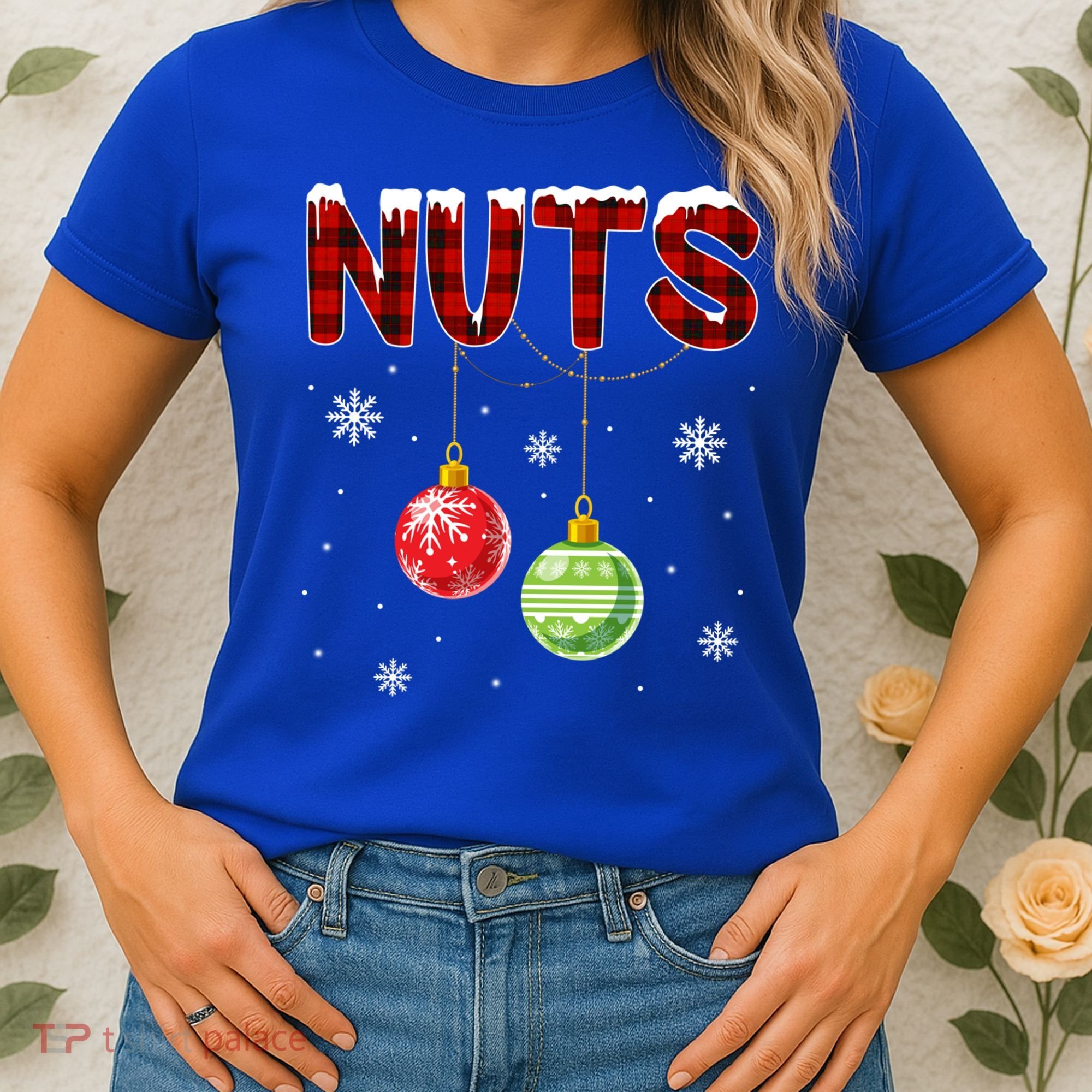 Chest Nuts Matching Chestnuts Funny Christmas Couples Nuts Gift Women's T-Shirt