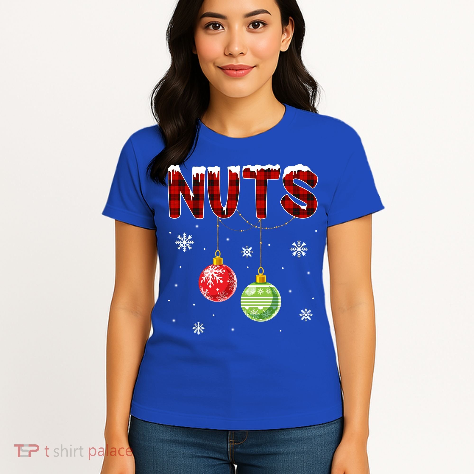 Chest Nuts Matching Chestnuts Funny Christmas Couples Nuts Gift Women's T-Shirt