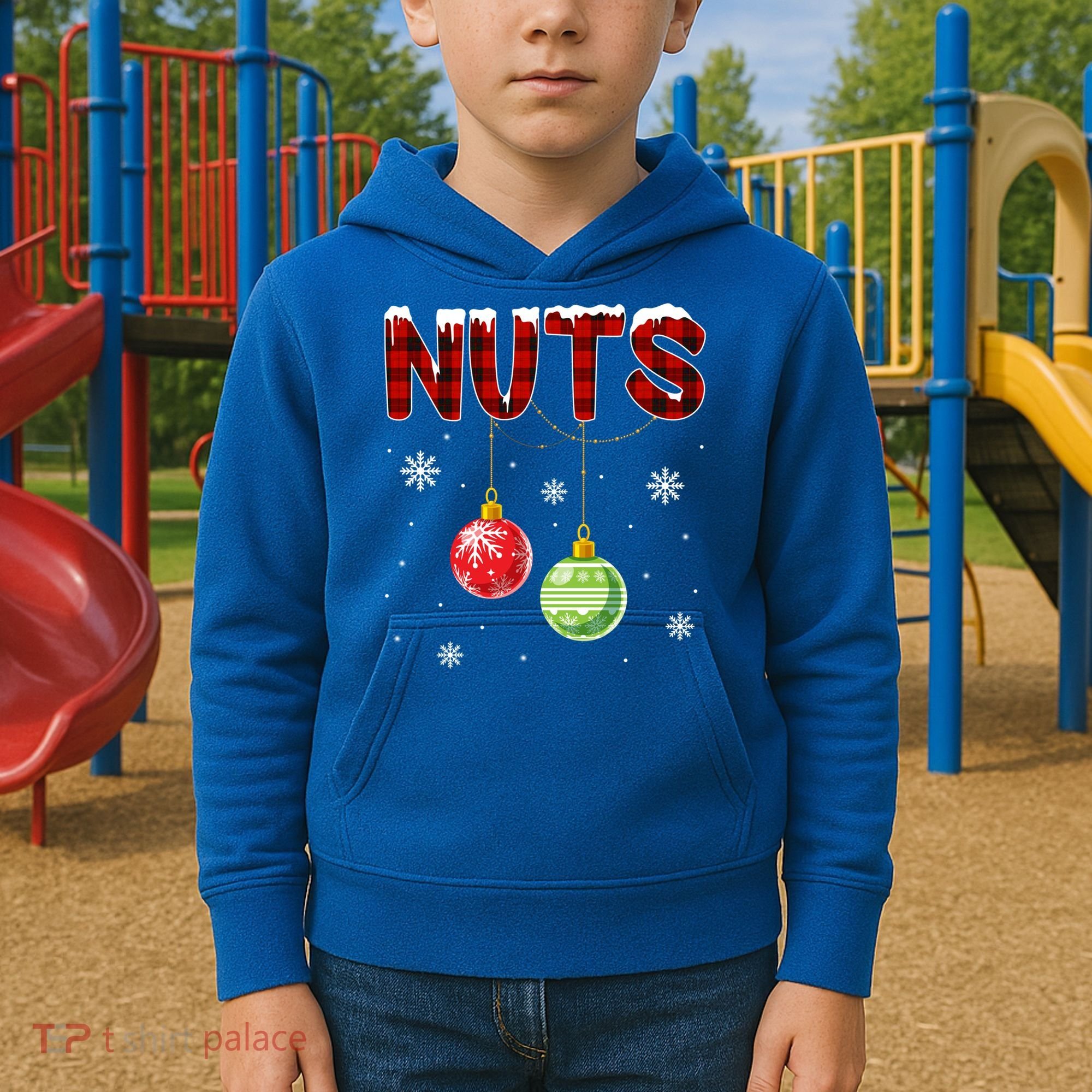 Chest Nuts Matching Chestnuts Funny Christmas Couples Nuts Gift Kids Hoodie