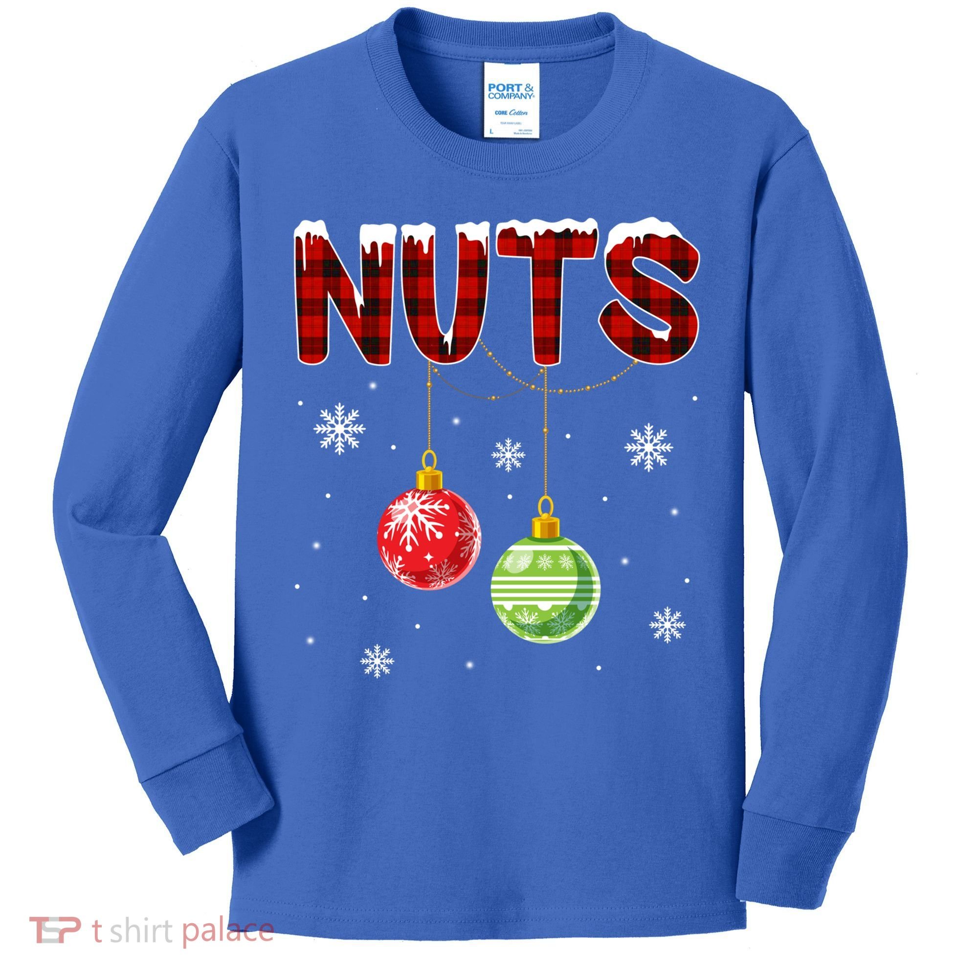 Chest Nuts Matching Chestnuts Funny Christmas Couples Nuts Gift Kids Long Sleeve Shirt