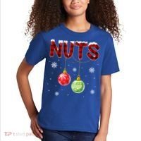 Chest Nuts Matching Chestnuts Funny Christmas Couples Nuts Gift Kids T-Shirt thumb 2