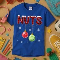 Chest Nuts Matching Chestnuts Funny Christmas Couples Nuts Gift Kids T-Shirt thumb 3
