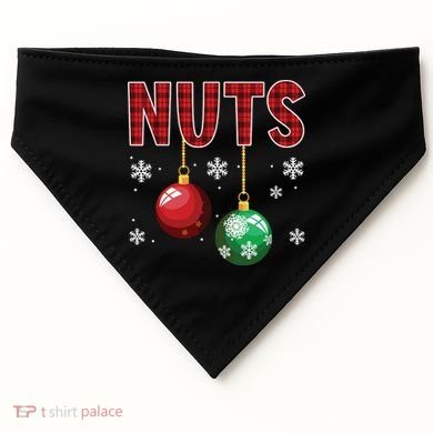 Chest Nuts Matching Chestnuts Funny Christmas Couples Nuts USA-Made Doggie Bandana