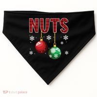 Chest Nuts Matching Chestnuts Funny Christmas Couples Nuts USA-Made Doggie Bandana thumb 0