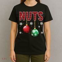 Chest Nuts Matching Chestnuts Funny Christmas Couples Nuts T-Shirt thumb 4