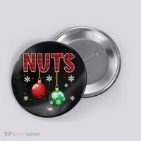 Chest Nuts Matching Chestnuts Funny Christmas Couples Nuts Button thumb 0