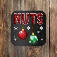 Chest Nuts Matching Chestnuts Funny Christmas Couples Nuts Coaster thumb 0